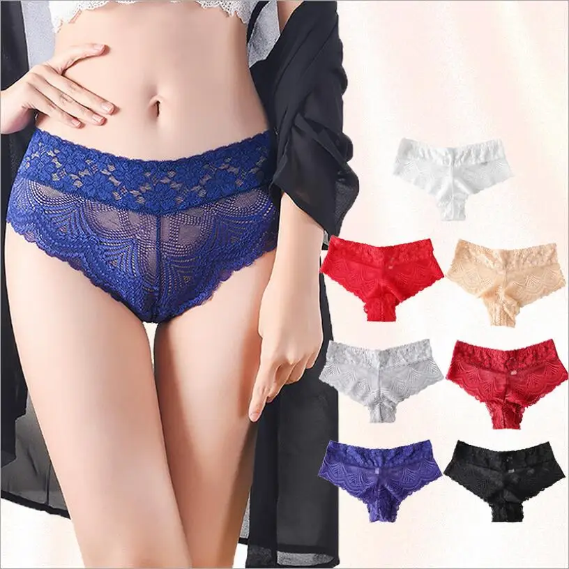 

Sexy Lace Panties Women Fashion Cozy Lingerie Tempting Briefs High Quality Women's Underpant Low Waist Intimates Underwear S1562