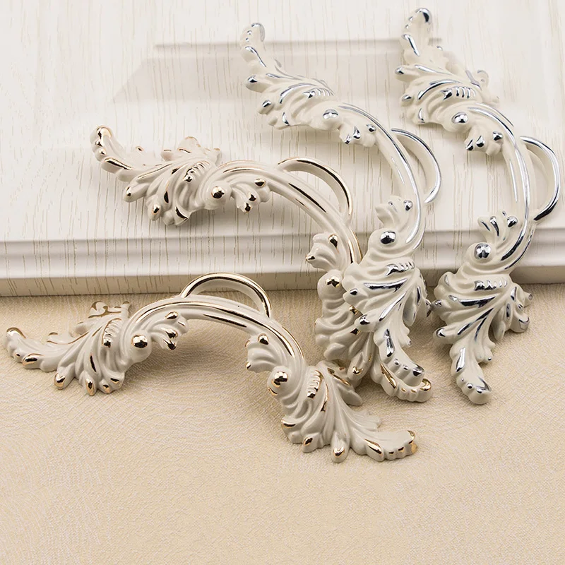 Мебель антикварный шкаф цвета слоновой кости белая ручка для мебели