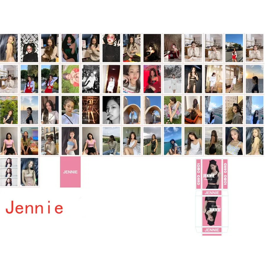 Jennie Kpop Blackpink членов альбом бумага Lomo фото карты Дженни Jisoo HD Фотокарта Blink коллективные карты - Цвет: Jennie