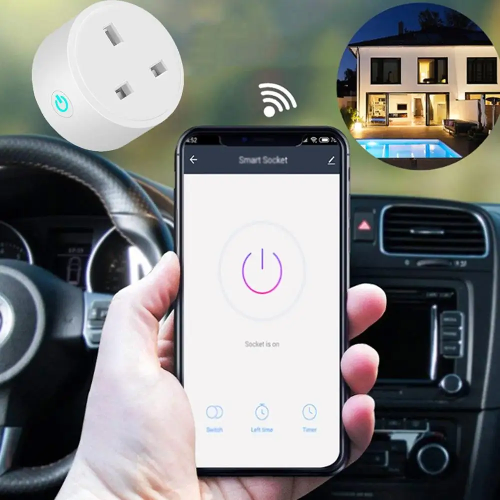 Умный Wi Fi выключатель HomeKit/Dohome розетка стандарта США/ЕС работает с приложением Apple