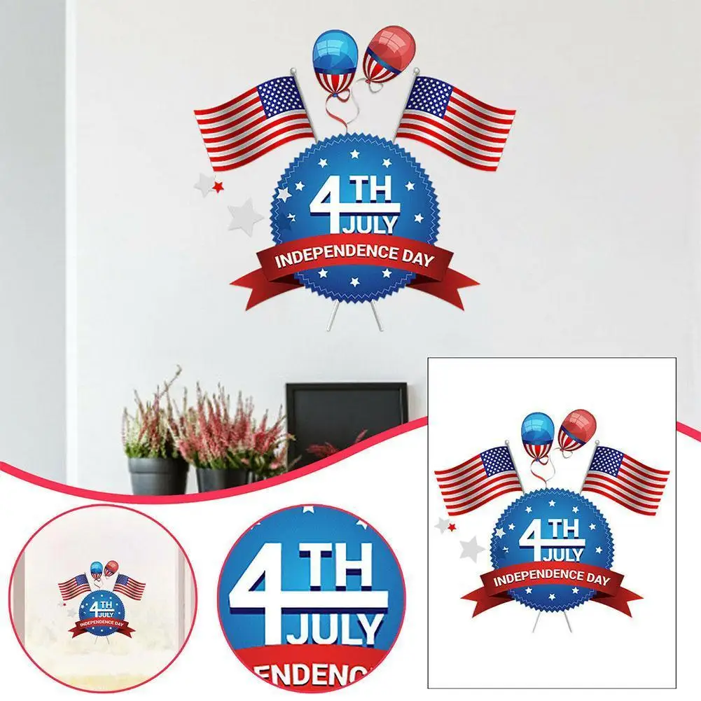 

New Independence Day Sticker Party Glass Window Decoration design Home products Utility Sticker Practical accessories Wall R1B0