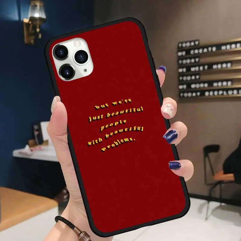 

Retro red pattern aesthetic Phone Case for iPhone 11 12 pro XS MAX 8 7 6 6S Plus X 5S SE 2020 XR Soft silicone