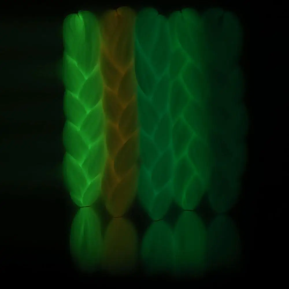 Светящиеся огромные косички для наращивания волос цветные синтетические волосы