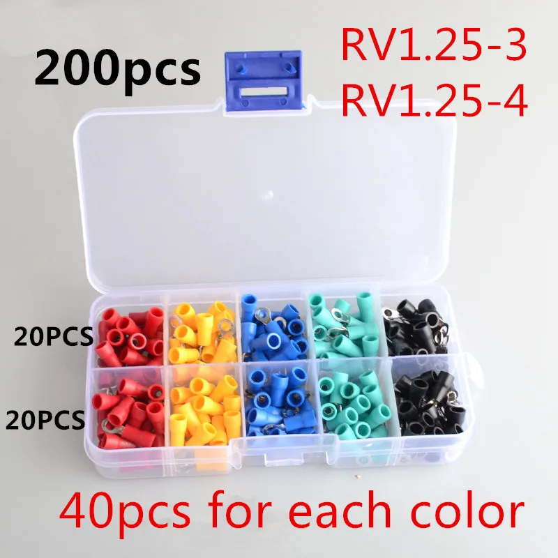 

200 шт., стандартные кольцевые обжимные клеммы