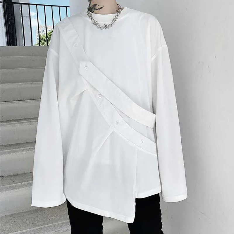 Мужская Уличная одежда в японском Корейском стиле винтажные свободные футболки