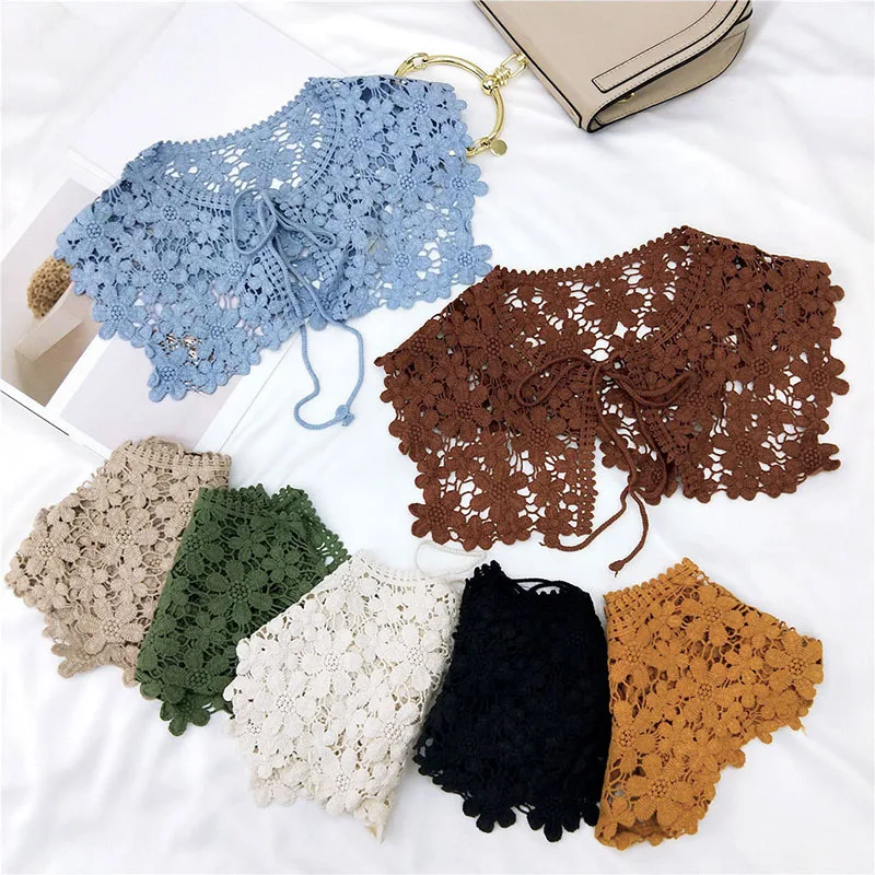 

Women Girls 1PC Lace Scarf Hollow Crochet Decoration Scarves Mesh Scarf Wrap Summer Thin Scarf Cover Up Bandana Cape Shawl