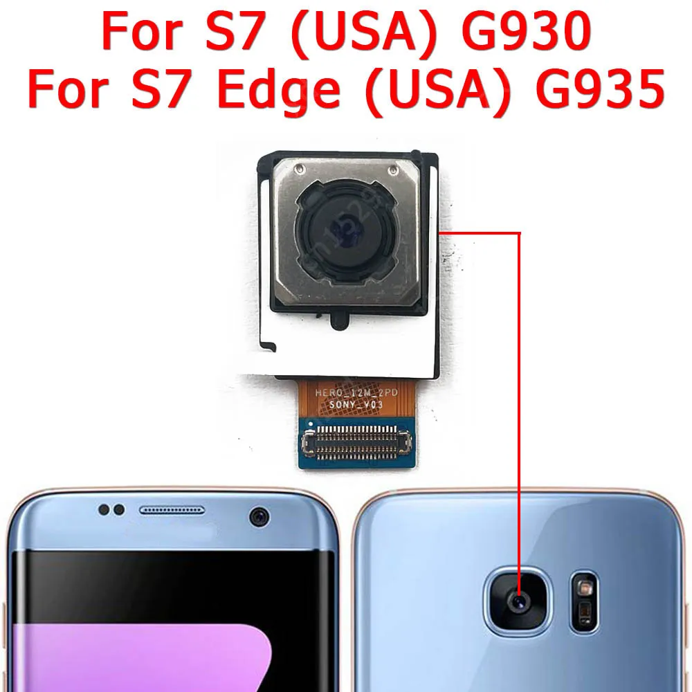 Модуль передней и задней камеры для Samsung Galaxy S7 Edge США G930 G935 запасные части|Шлейфы