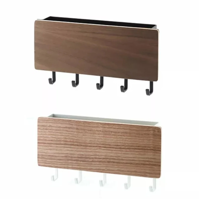

Wooden Mail And Key Holder For Home Decor Wall Decoration With 5 Key Hooks
