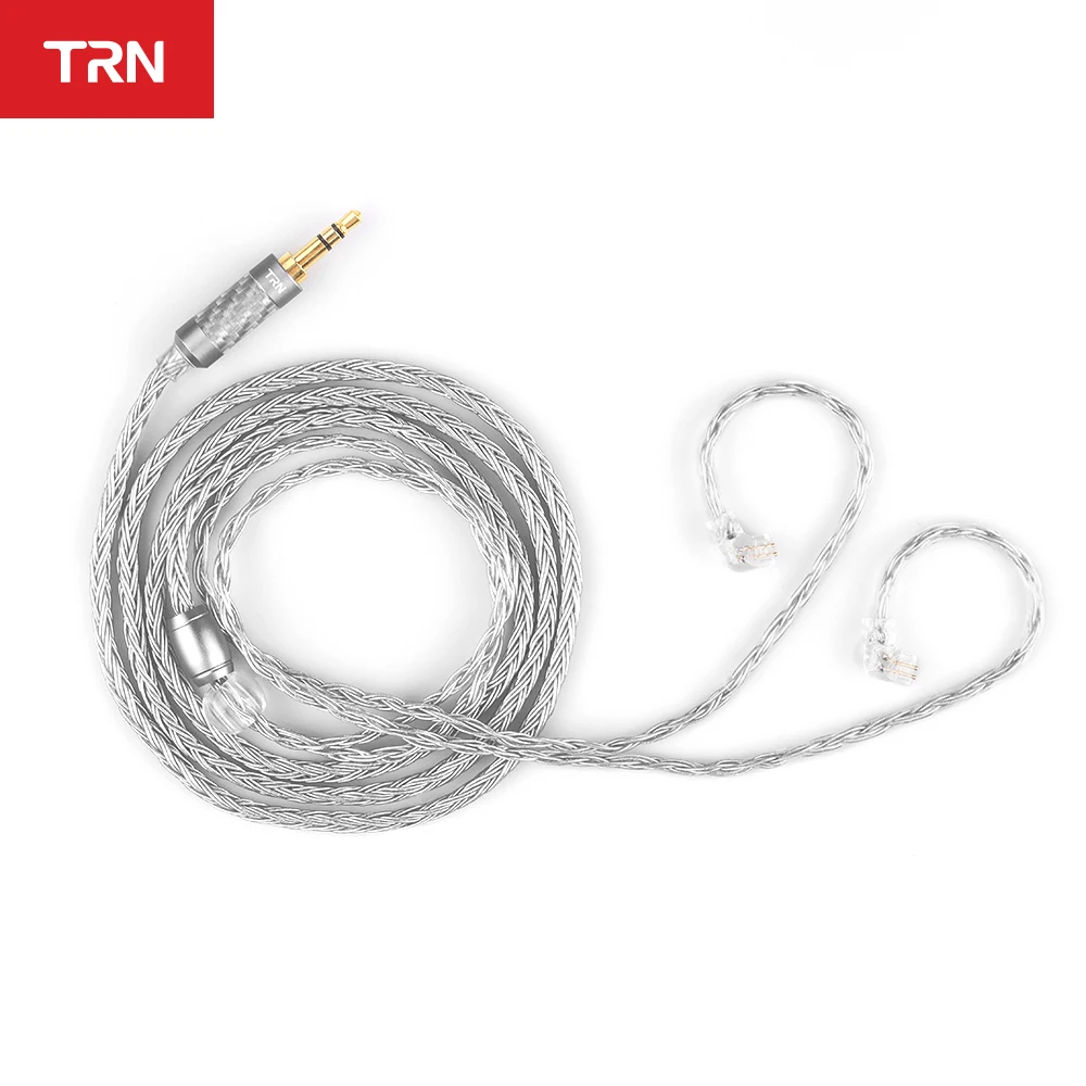 

16-жильный посеребренный кабель TRN T2S с штекером 3,5 мм для разъема QDC 2pin/mmcx для TRN VX BA8 V90S Hi-Fi кабель C