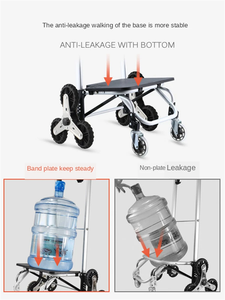 

B-LIFE Grocery Shopping Cart Folding Hand Truck Carts for Groceries Stair Climber Trolley Dolly