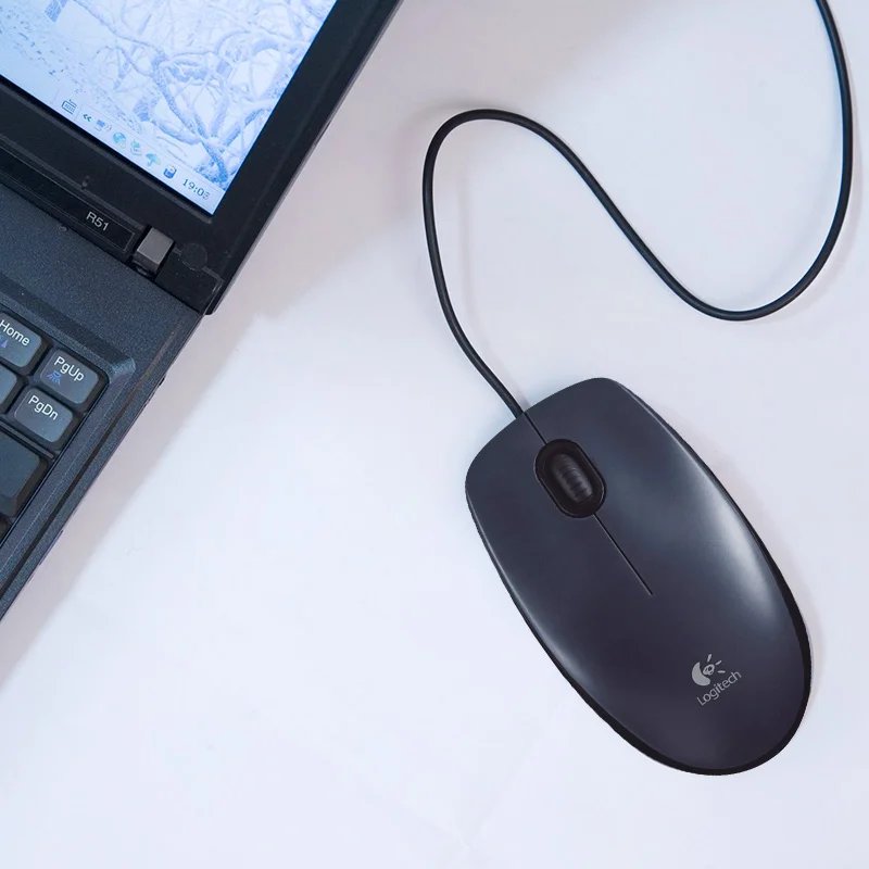 Мышь Logitech M90 игровая Проводная 1000 DPI для офиса/дома ноутбука ПК портативная