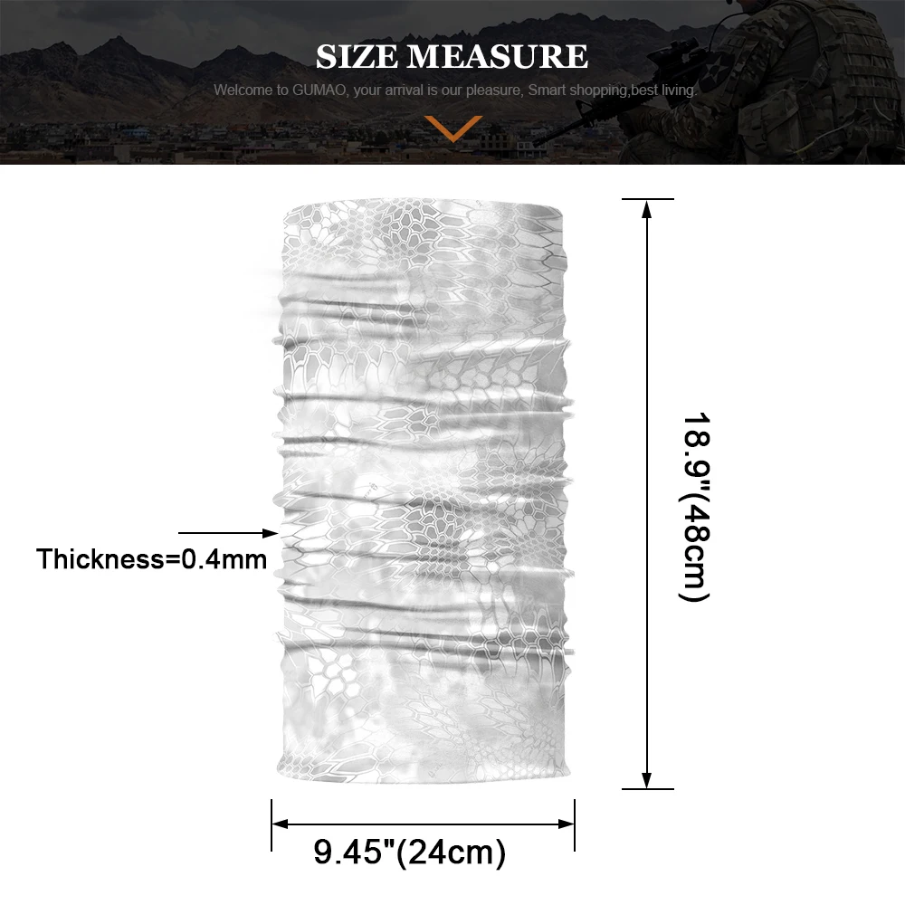 Летняя крутая повязка на шею наполовину покрывающая лицо с принтом маска для
