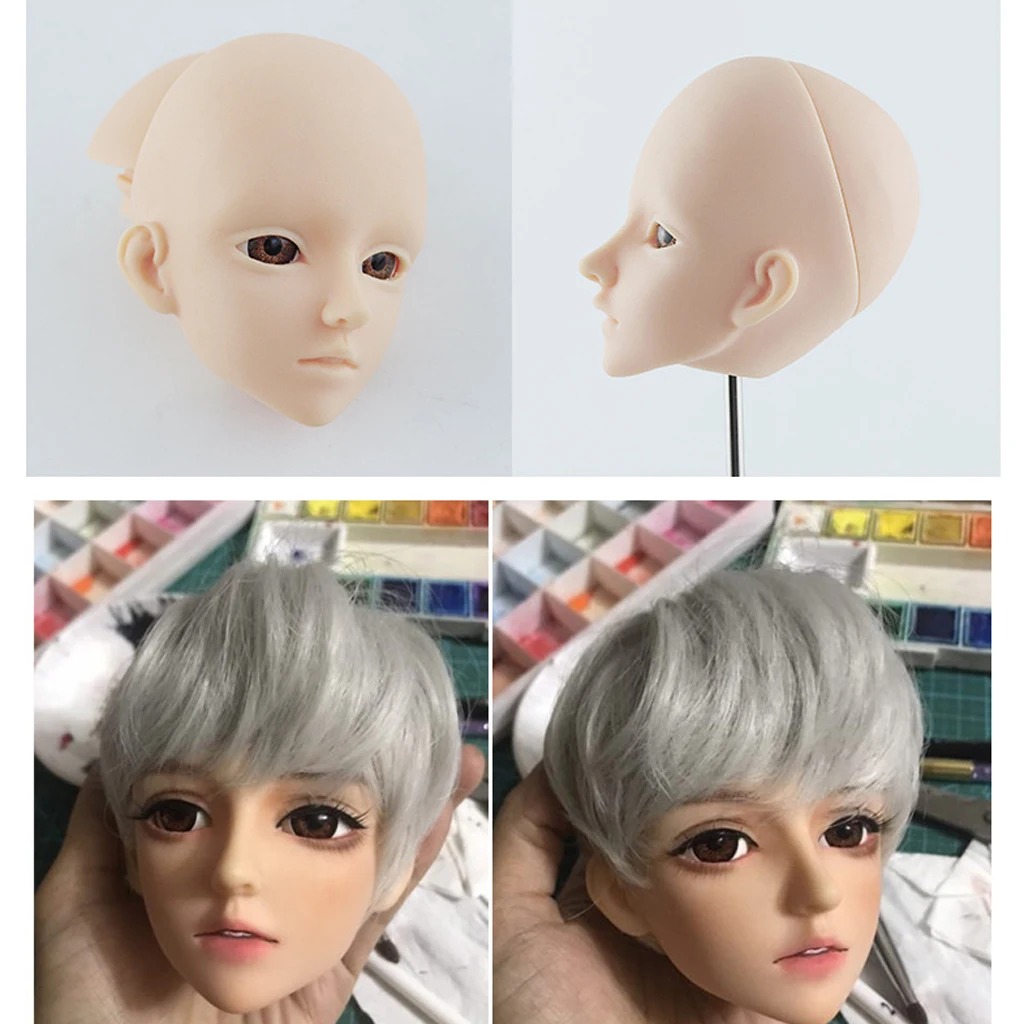 

Doll Head Mold with Eyeballs Parts 60cm BJD Doll Cosplay Supplies Normal Skin