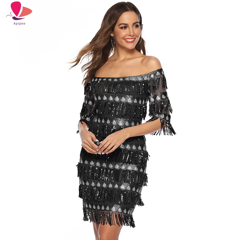 Летнее элегантное розовое облегающее вечернее платье с блестками женские