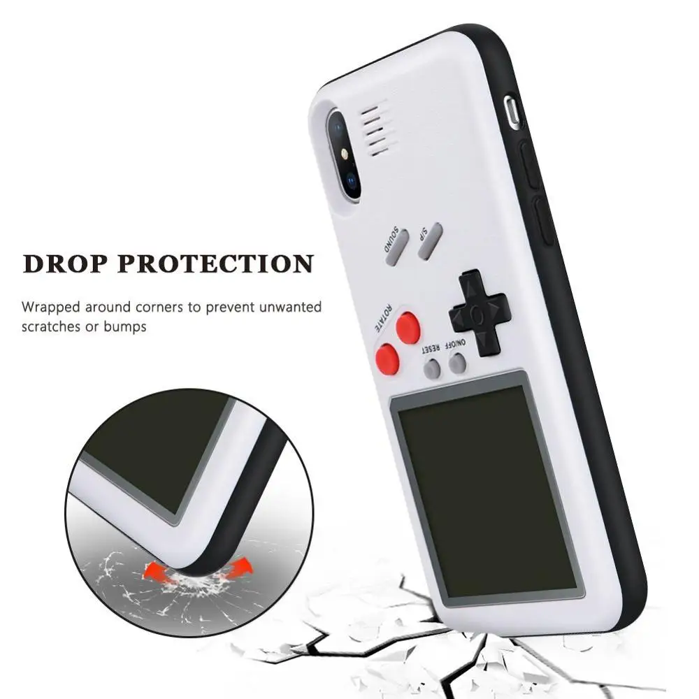 Ретро Чехол Caseboy для телефона Teris Gameboy iPhone X XS MAX XR мягкая задняя крышка из ТПУ Iphone 6 6S