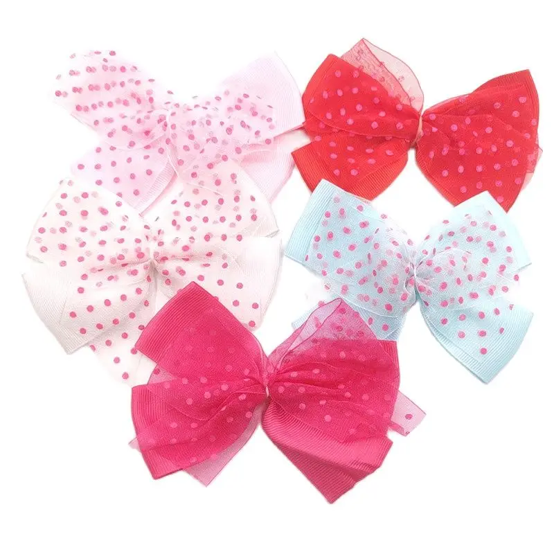

20pcs/lot Fashion Thread Ribbon Gauze Bowknot Patches DIY Handmade Children's Headwear Clothing Bow Accessories