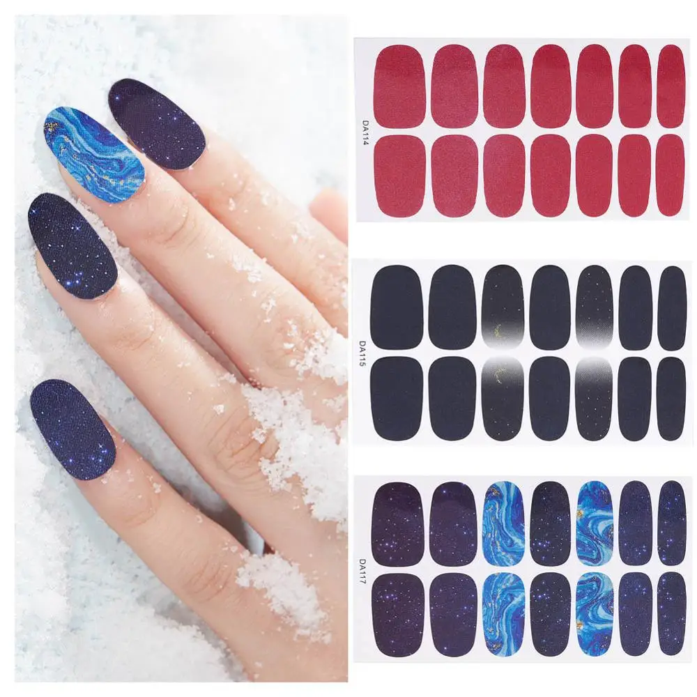 Полностью закрывающая самоклеящаяся наклейка для дизайна ногтей LOVE YOU Leopard Pattern