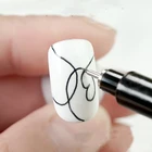 Граффити-ручка для дизайна ногтей Черного Цвета УФ-гель дизайн точечная ручка-кисть для рисования