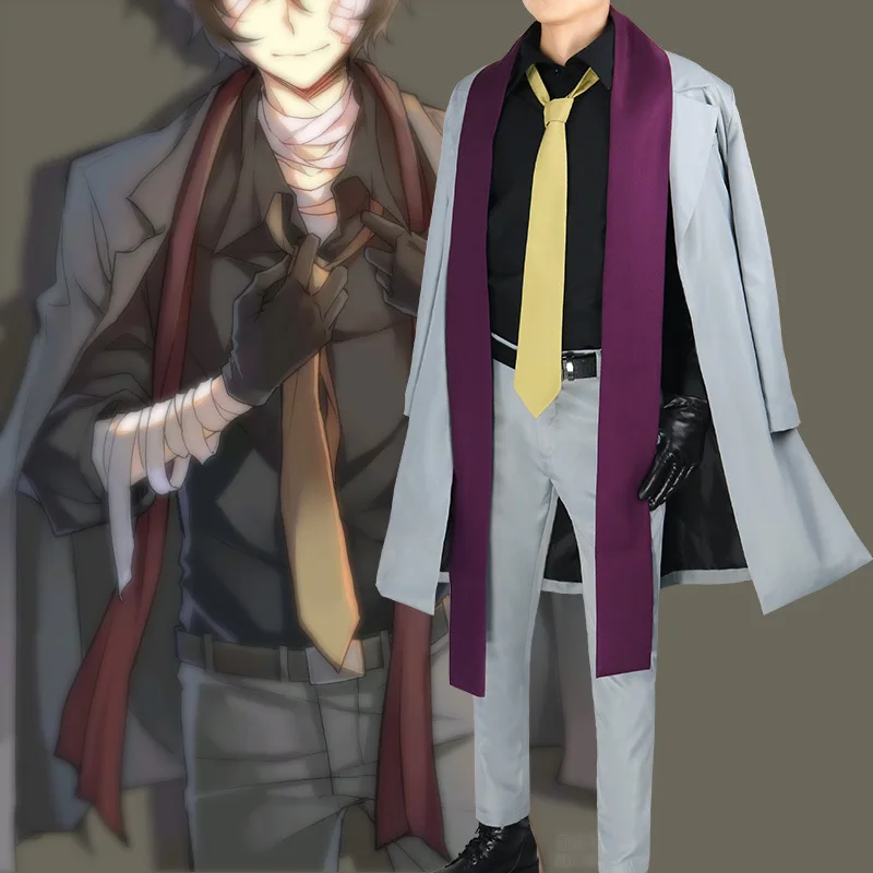 Полный комплект для косплея дазай Осаму накахара чууя из бродячих псов костюм