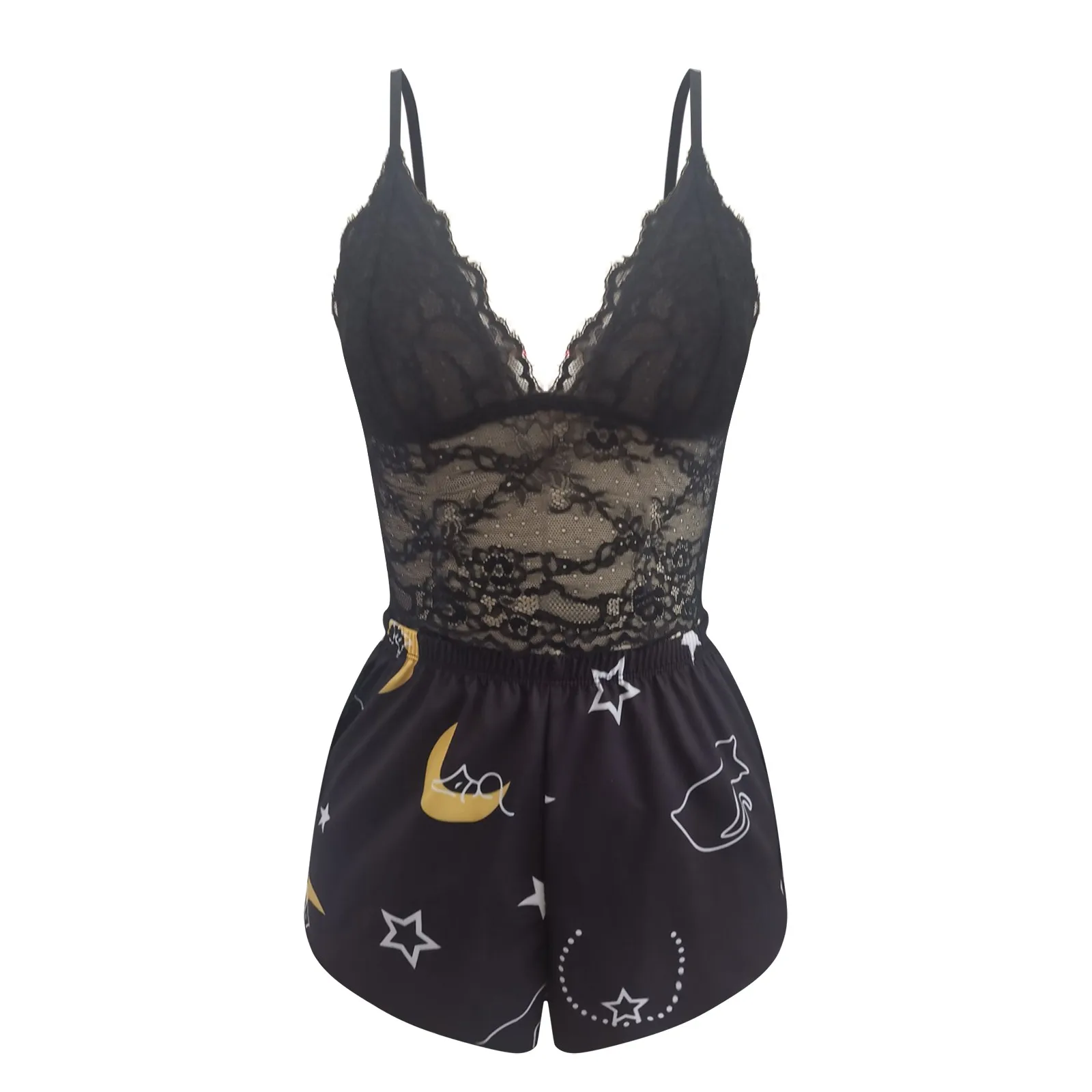 

Women's Pajama Sets Lace Pajamas Satin Lingerie print sexy lingerie Women Underwear Sleepwear Leopard Nightdress Silk
