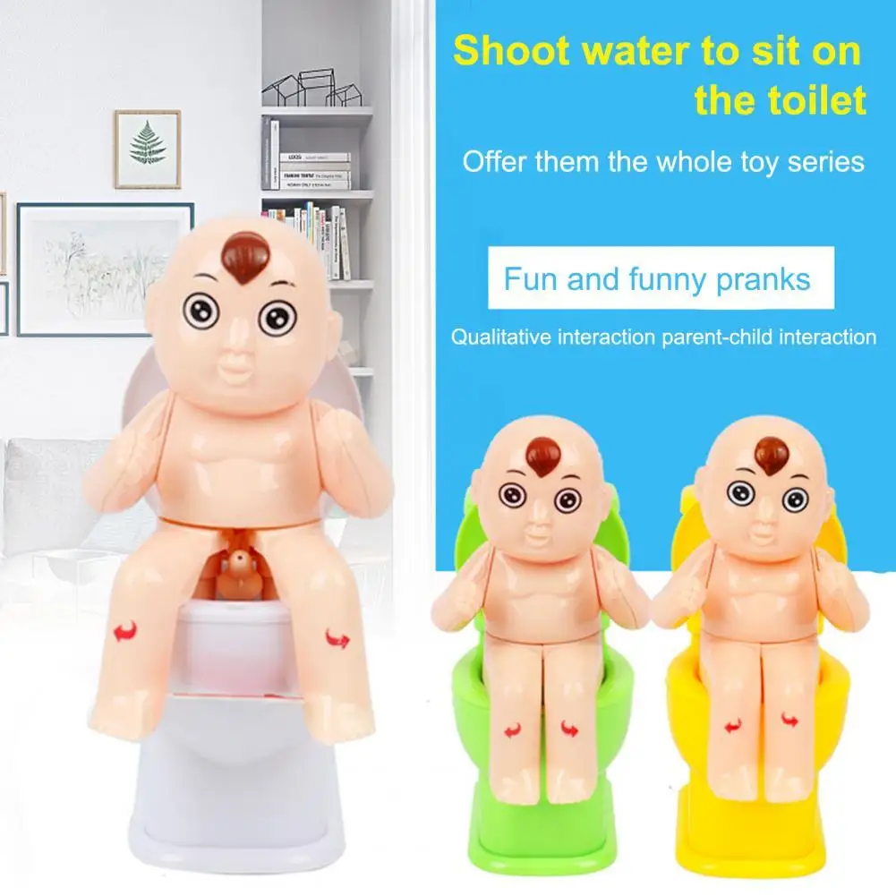 

Funny Miniature Toilet Toy Multiple Styles Colorful Cartoon Patterns Prank Squirt Water Toilet Toy for Children Creative