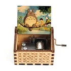 Деревянная музыкальная шкатулка в античном стиле с резьбой, Тоторо, мой сосед, Хэллоуин, рождественский подарок, игрушка для детей, новинка