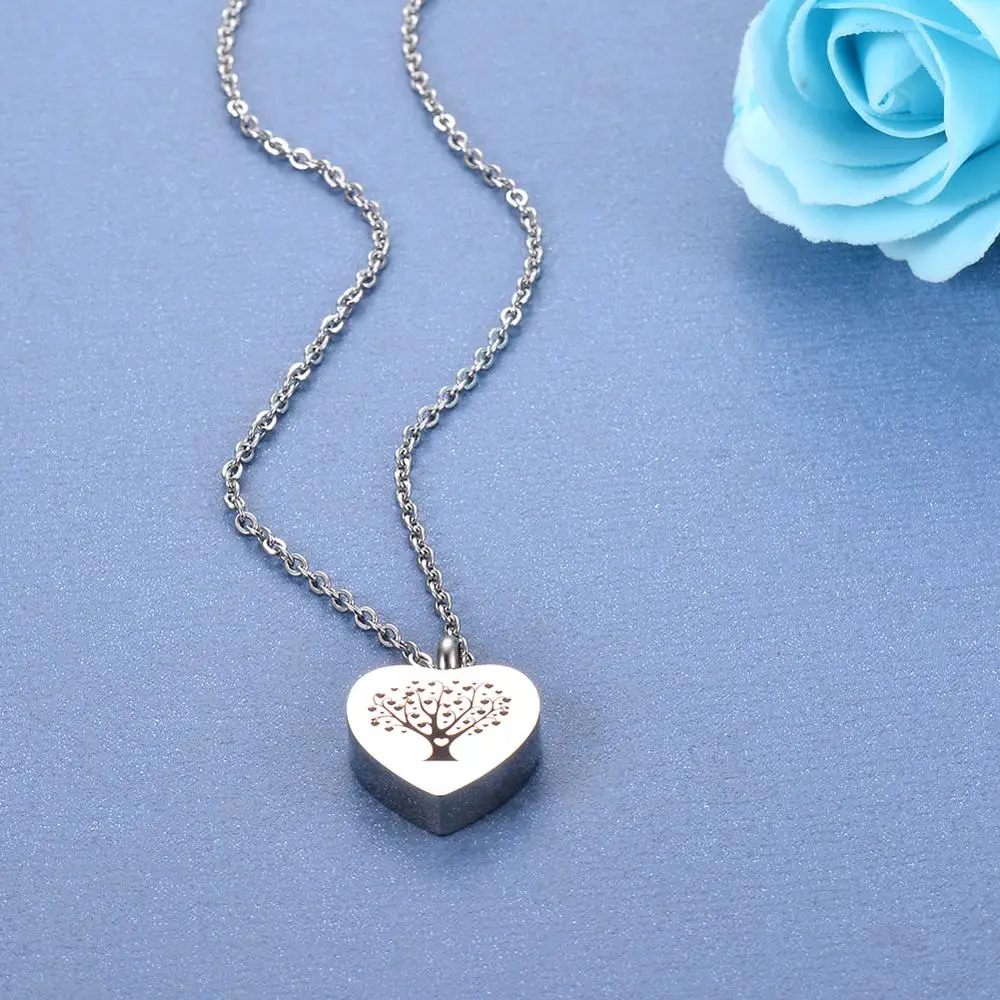 Бесплатная гравировка из нержавеющей стали Древо жизни кулон кремационной урны