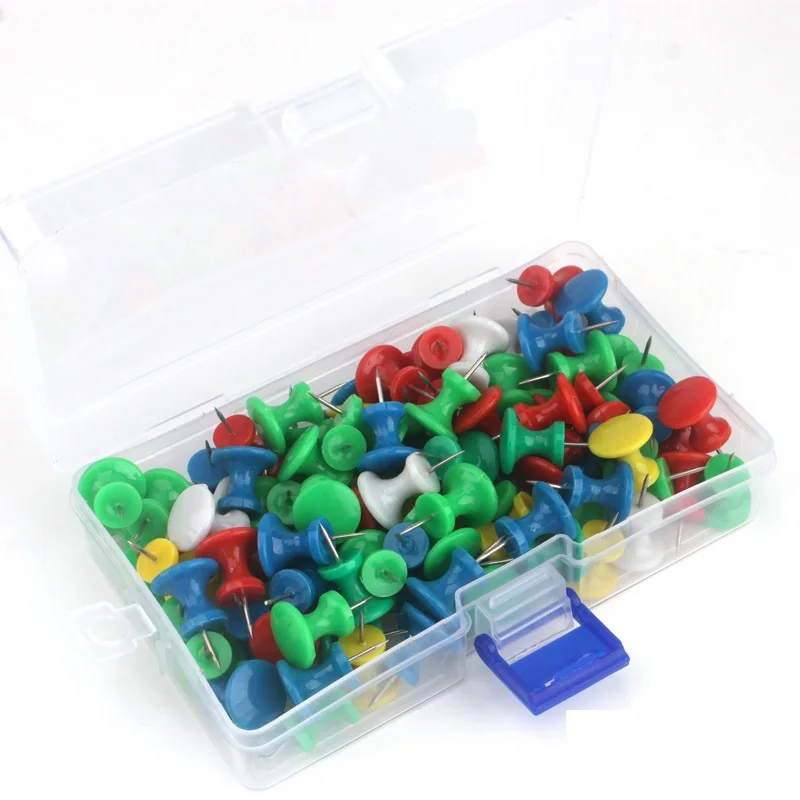 100 шт. цветные штифты большого размера для карты рисования alfinete китайские