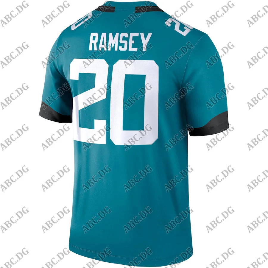 

Customized Stitch American Football Jersey Men Women Kid Youth Jacksonville Jalen Ramsey Teal Color Rush Legend Jersey