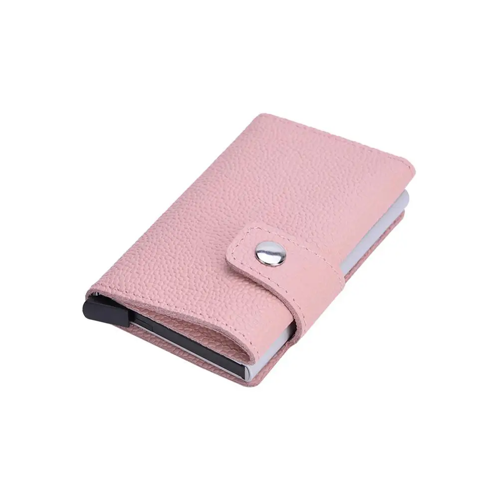 Мужской кошелек из натуральной кожи RFID держатель для кредитных карт