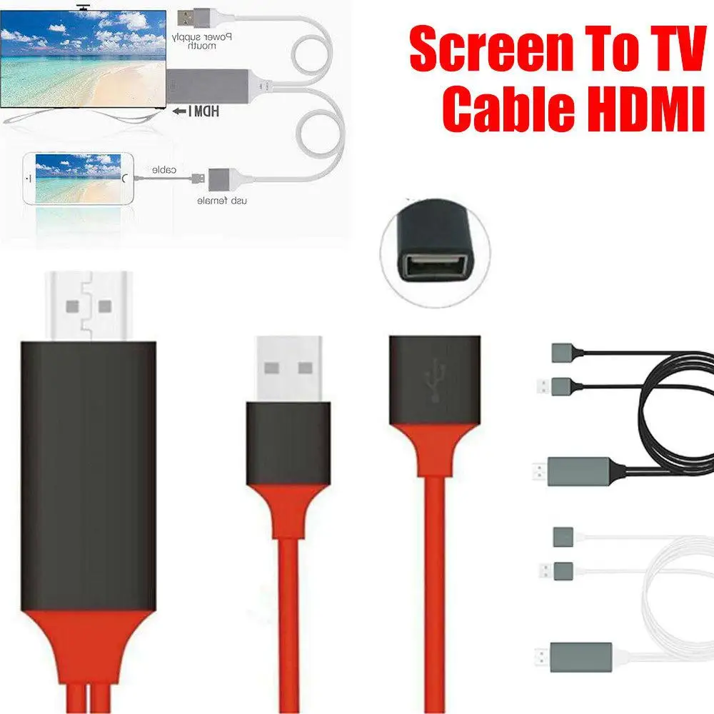 (B06) HD 1080P USB HDMI с питанием ТВ палка зеркального экрана Проводная 1 м мама к мужчине
