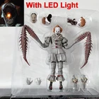 Экшн-фигурка клоуна из ПВХ со светодиодный светильник кой NECA Stephen King's Pennywise Joker, игрушка в подарок