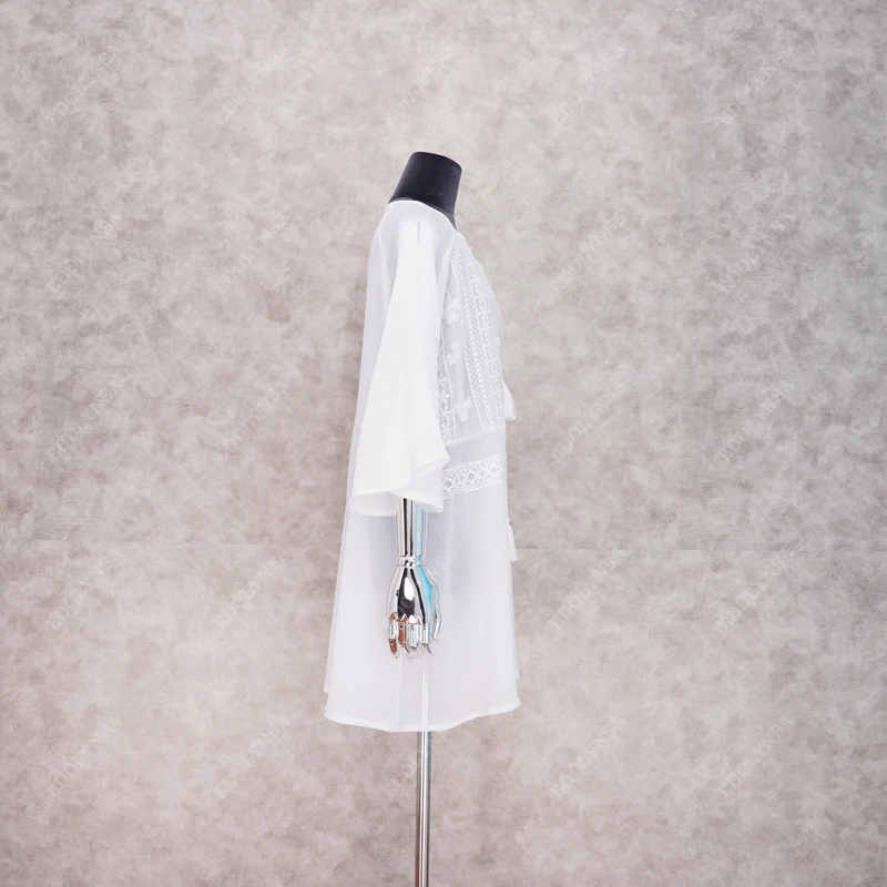 2021 женская Пляжная накидка белая Шифоновая туника бикини юбка с запахом