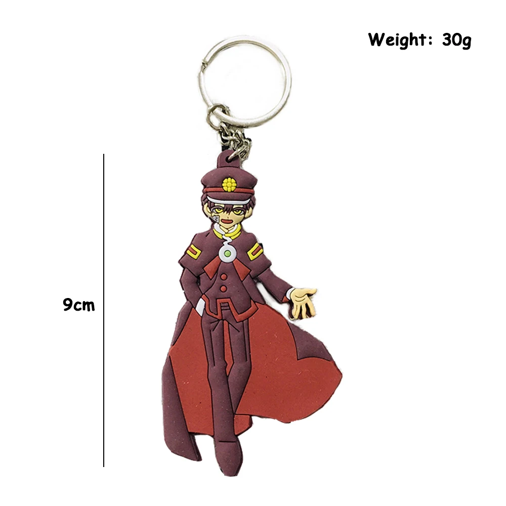 

Anime Toilet-bound Rubber Cosplay Keychain Jibaku Shounen Hanako Kun Double Sided Soft Pendant Keyrings