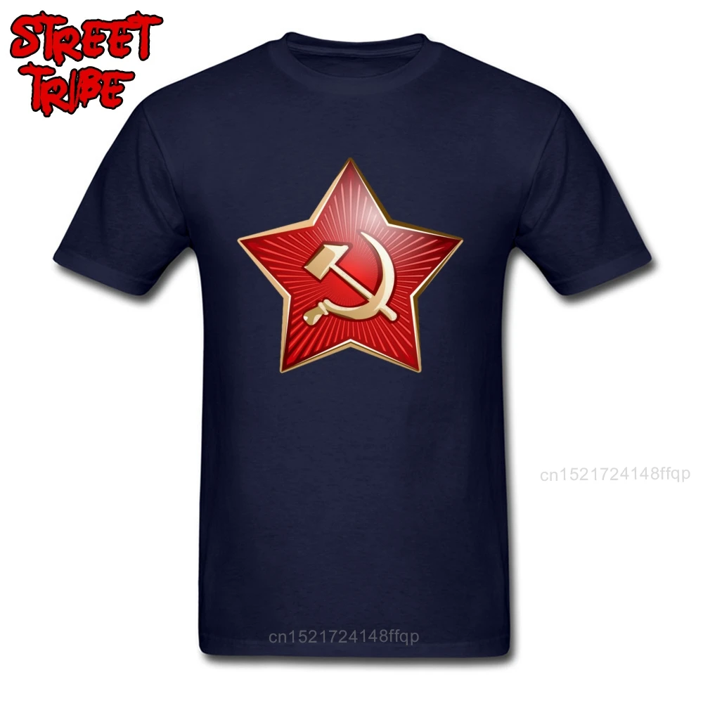 Slim Fit T Shirt Men Logo T-shirt C C C P Red Star Print Tshirt Brand New Male CCCP Symbol Clothing Unique Tops USSR Soviet Tees