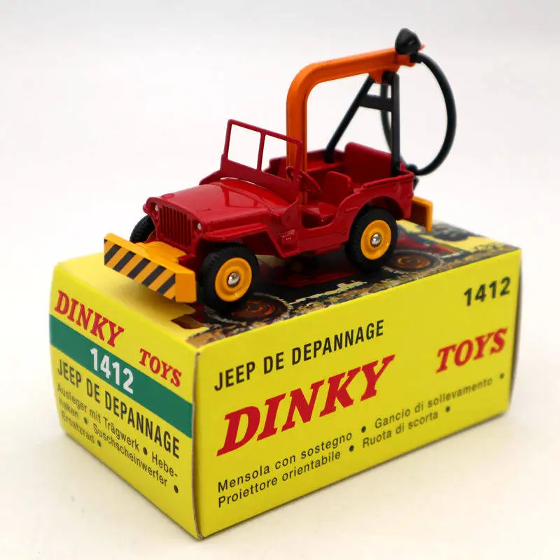 Коллекция автомобилей Atlas Dinky Toys 1412 Jeep De Depannage Truck красные литые модели