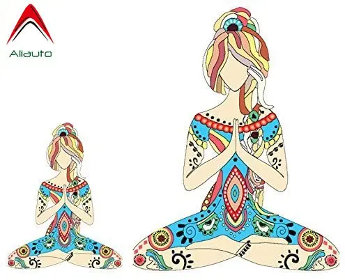 Забавная Автомобильная наклейка Aliauto для йоги девушки водонепроницаемые