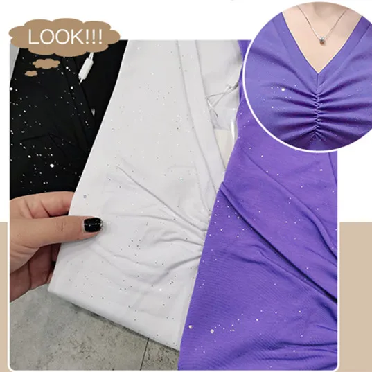 

Summer European Clothes Cotton Loose T-Shirt Fashion Sexy Off Shoulder V-Neck Shiny Women Tops Short Sleeve Tees 2021 T13020A
