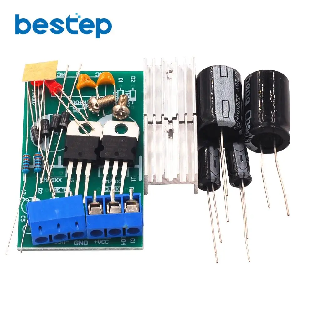 Трехклеммный регулятор L7809 + L7909 двойная плата питания положительный и