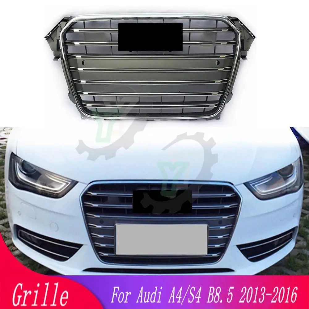 

Car modified hexagonal honeycomb sports mesh front grille For Audi A4/S4 B8.5 2013 2014 2015 2016 (For S4 style) racing grill