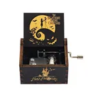 Хит продаж, деревянная Черная Музыкальная шкатулка с ручкой для Хэллоуина Парк Юрского периода, королевы, детские праздничные подарки, рождественские подарки, Новогодний подарок