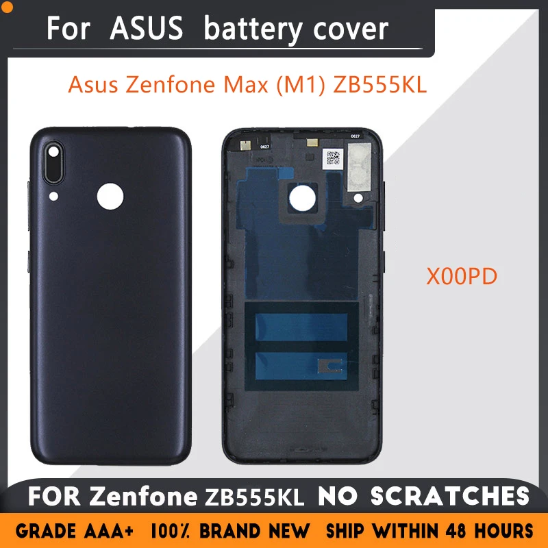 

Back cover for Asus Zenfone Max (M1) ZB555KL X00PD High Quality Original Black, Metal Battery Cover Rear Case With Lens Glass