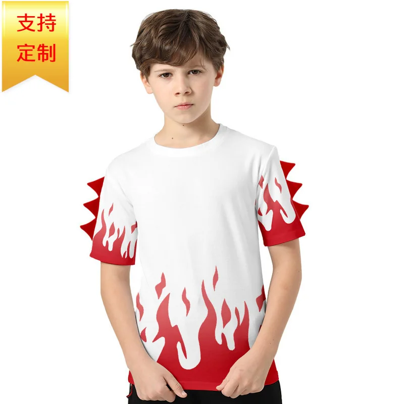 Детская футболка для мальчиков с японским Аниме Haikyuu костюм косплея летняя
