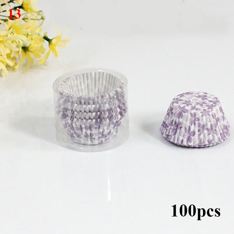 100 Oil-proof Barreled Rainbow Cake Paper Cup Baking Muffin Chocolate Sticky Rice Tray Party Mini Cups |