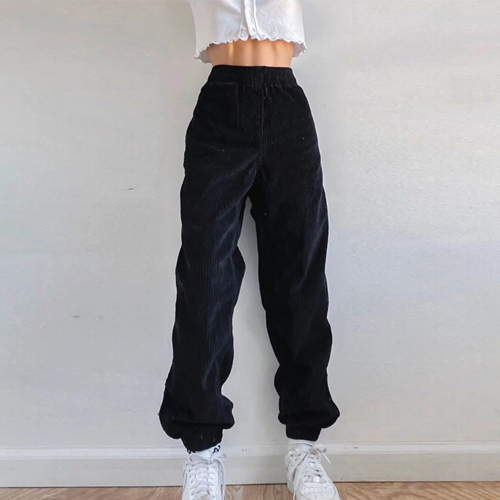 Женские длинные брюки женские зимние теплые однотонные удобные повседневные