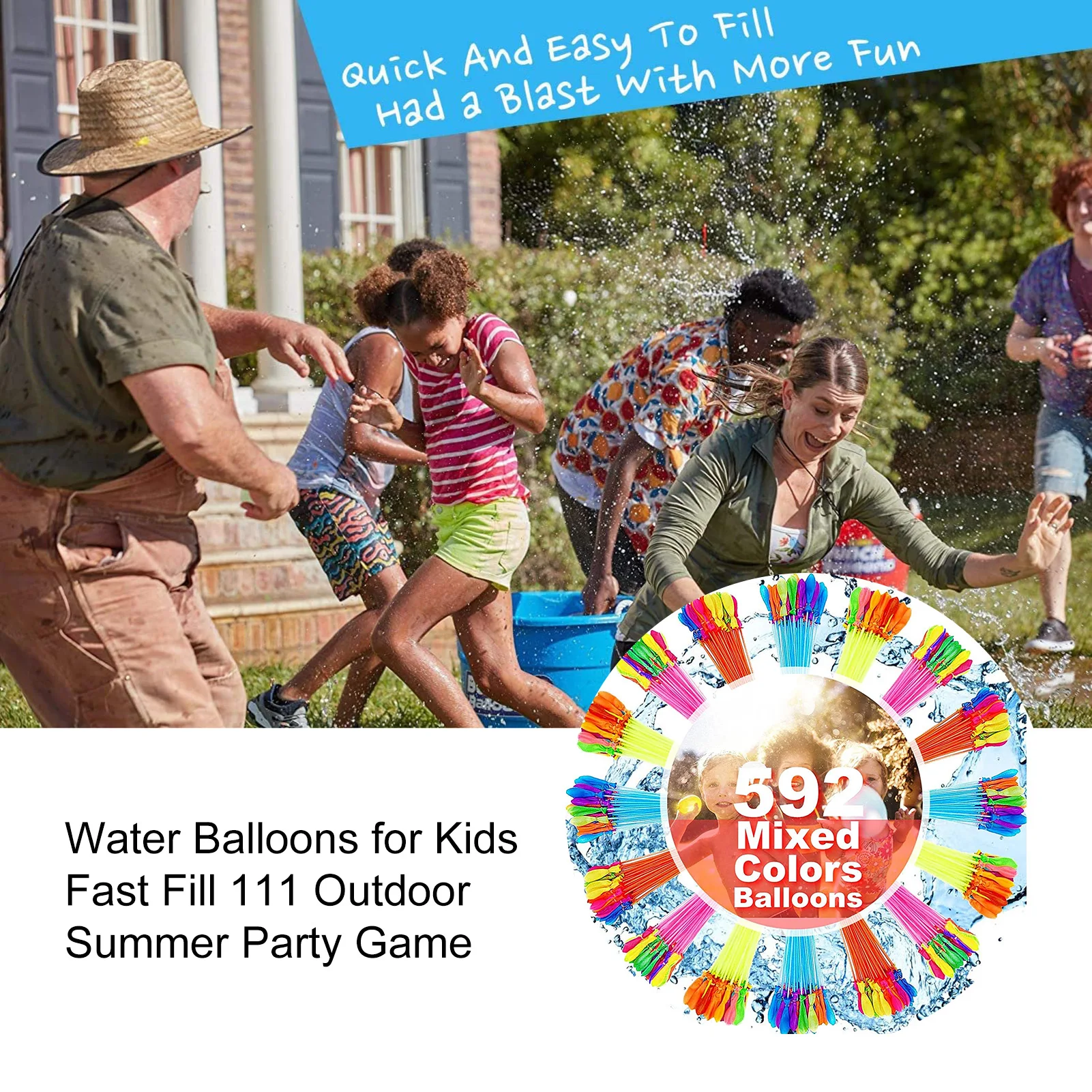 

592PCS Water Bomb Balloon Children Outdoor Soft Air Water Filled Bubble Ball Flavor Party Game Kids Summer Outdoor Beach Toys