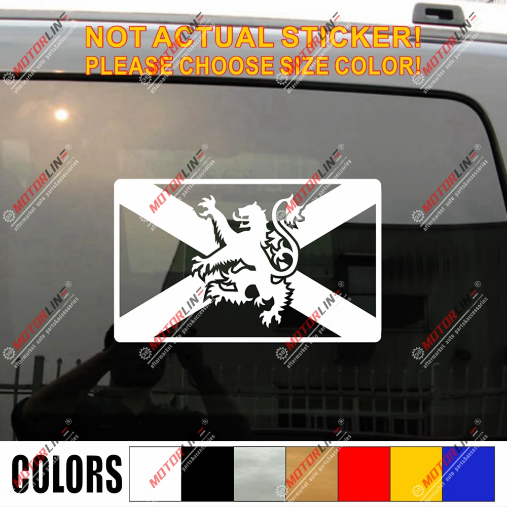 Scottish Lion Rampant Scotland Flag Saltire Decal Sticker Car Vinyl pick size b | Автомобили и мотоциклы