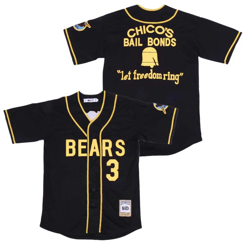 Трикотажные бейсбольные Джерси с медведем 3 цвета черный стежок высокое качество