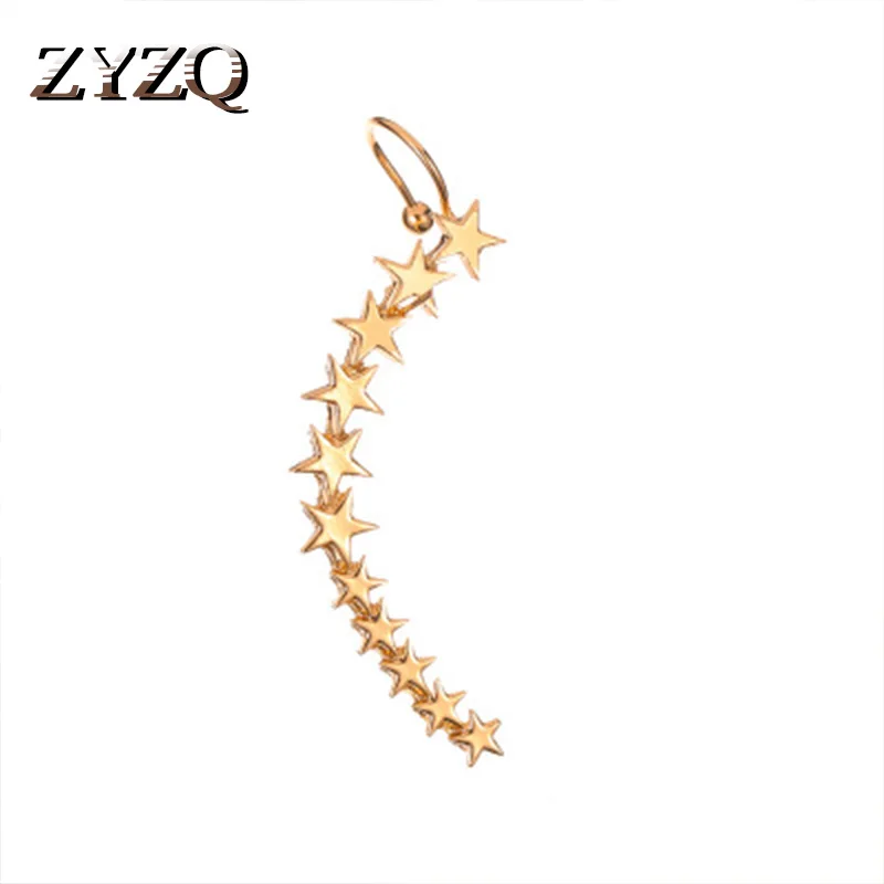 

Лидер продаж ZYZQ, клипсы для ушей со звездами, модные серьги в Корейском стиле для подарка на день рождения оптом и оптом