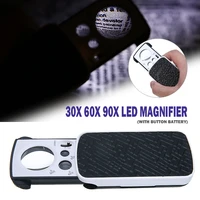 306090x led light magnifier coin jewelry eye loupe magnifier watchmakers repair tool jewelry diamond loop repair magnifiers